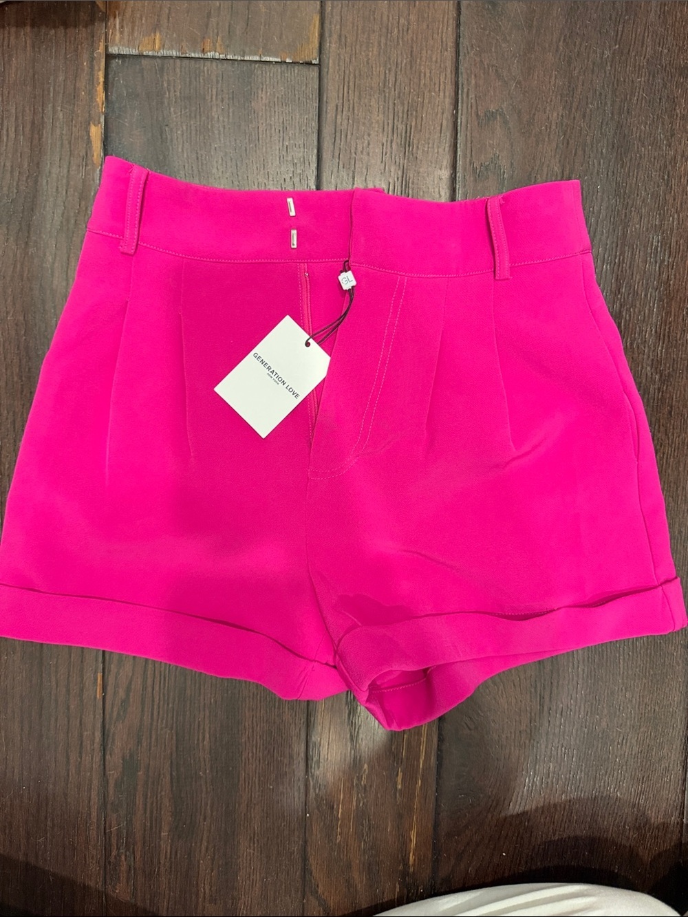 NWT Generation Love Hot Pink Tailored Cuffed Shorts